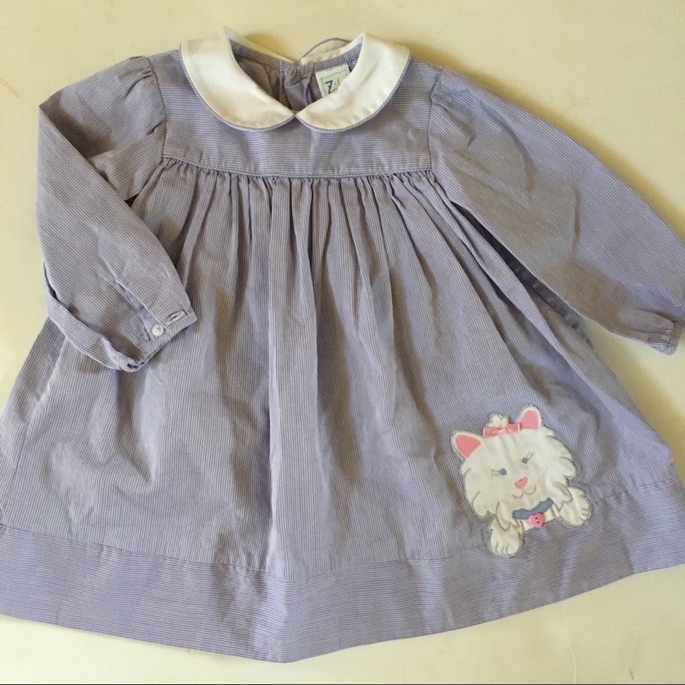 Zu lavender Appliqué Dress